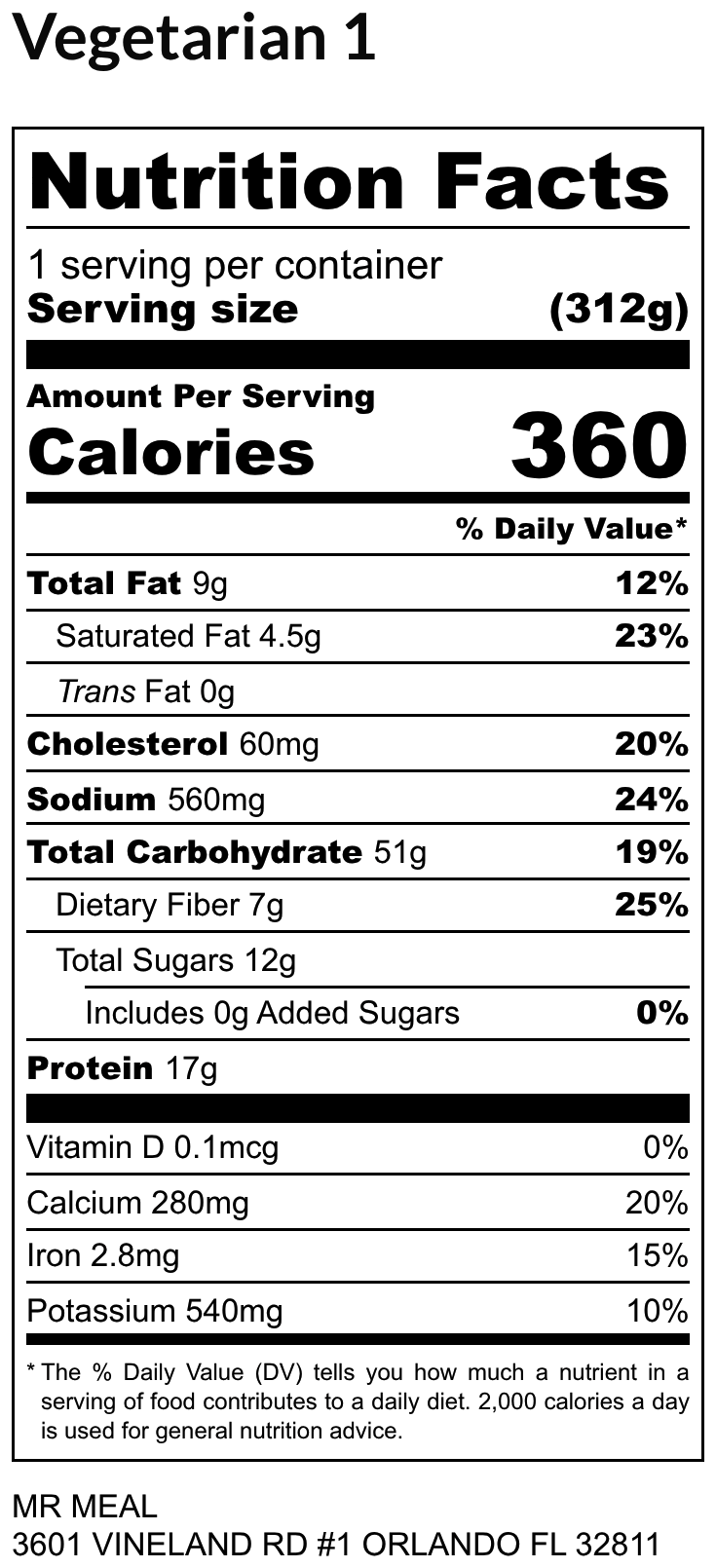 VEGETARIAN 1 05/05/25