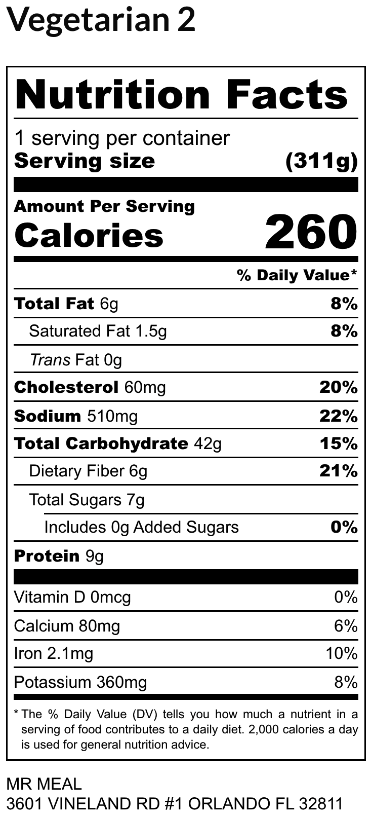 VEGETARIAN 2 07/14/25