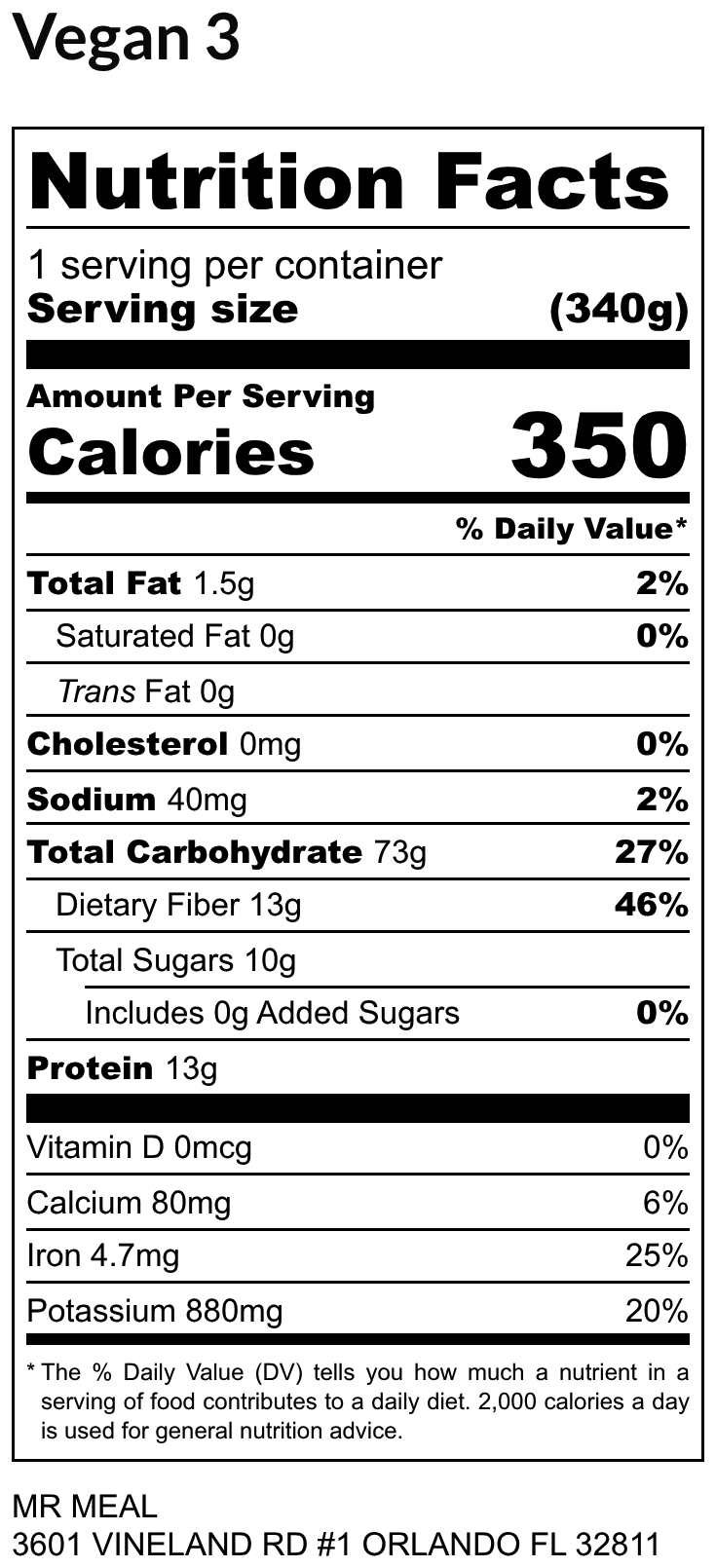 VEGAN MEAL 3 09/01/25