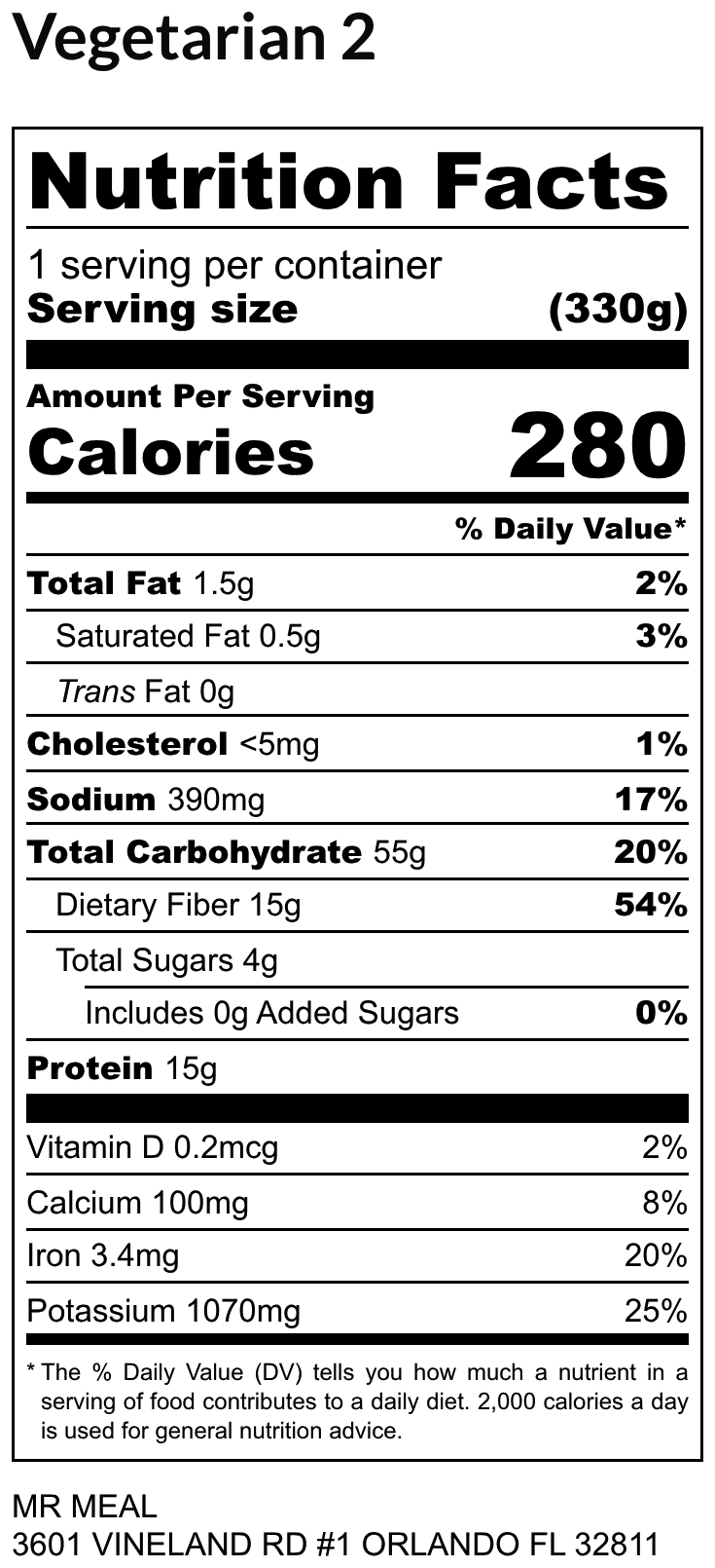 VEGETARIAN 2 09/15/25