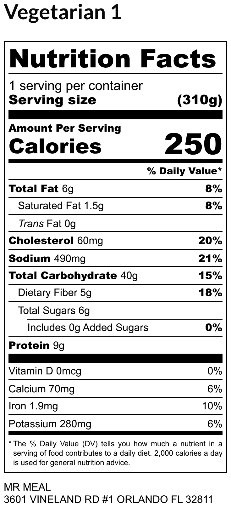 VEGETARIAN 1 10/06/25