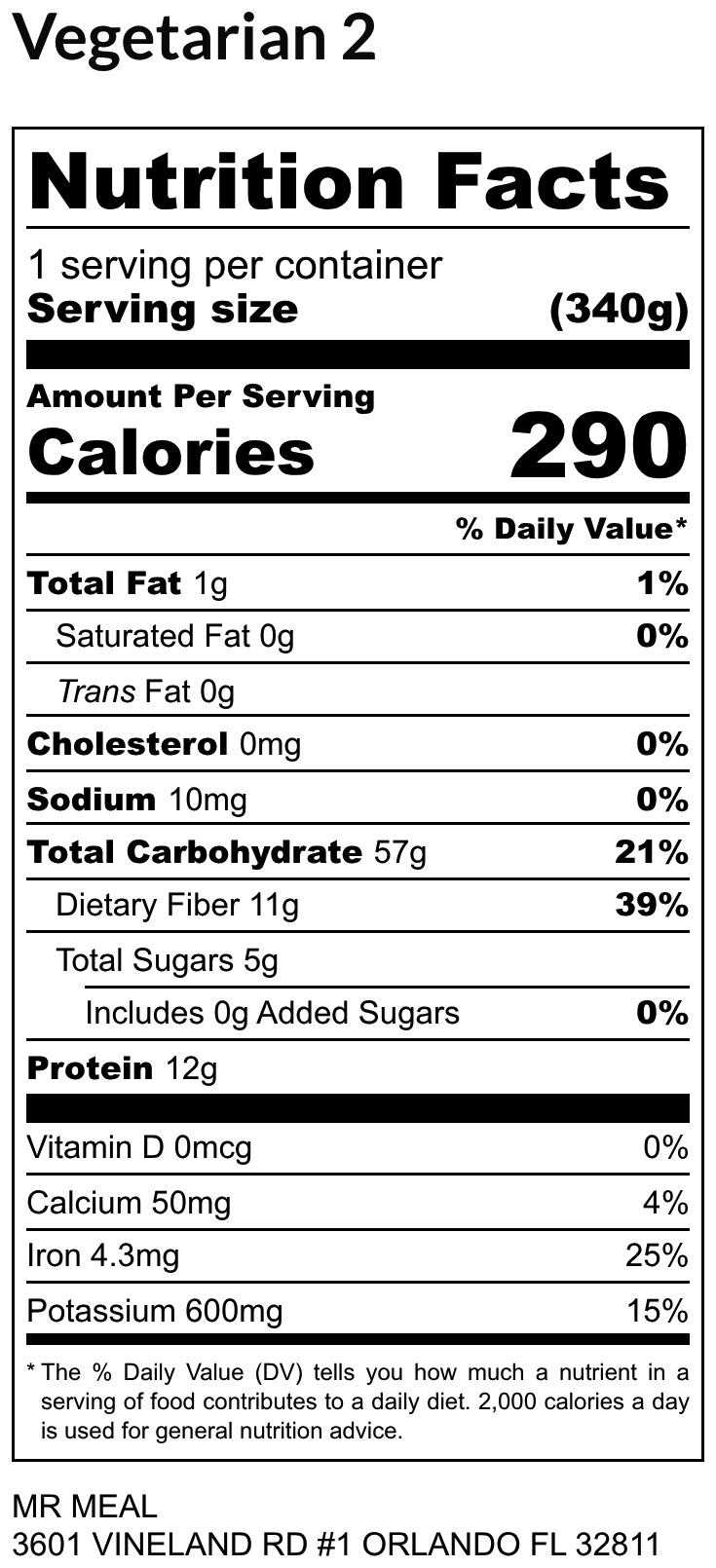 VEGETARIAN 2 01/26/26