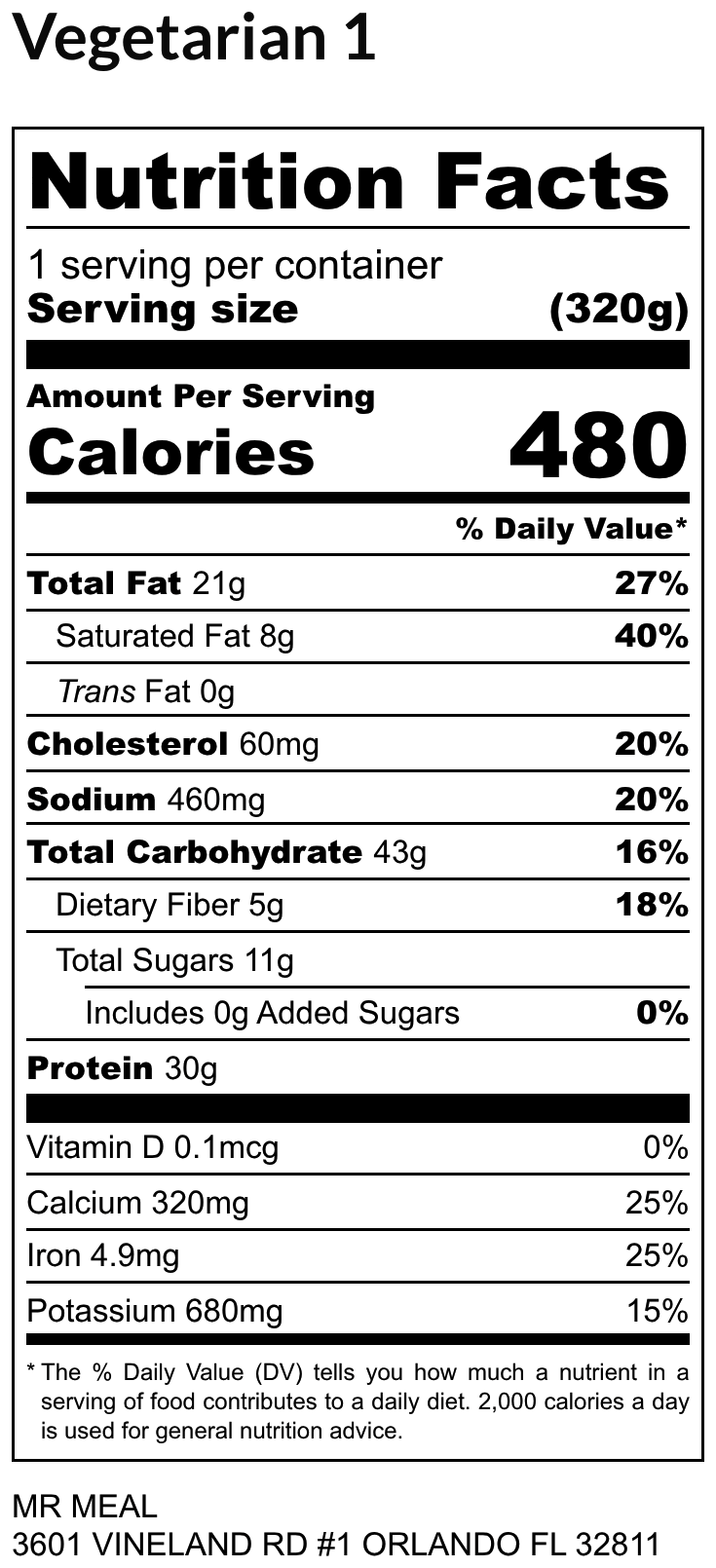 VEGETARIAN 1 09/15/25